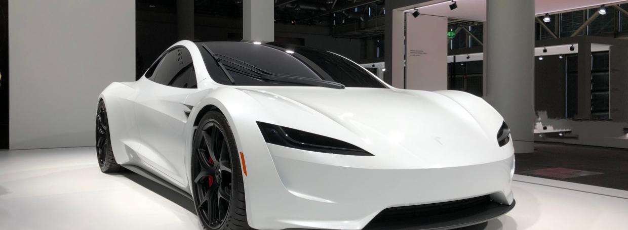 An electric car developed by Tesla